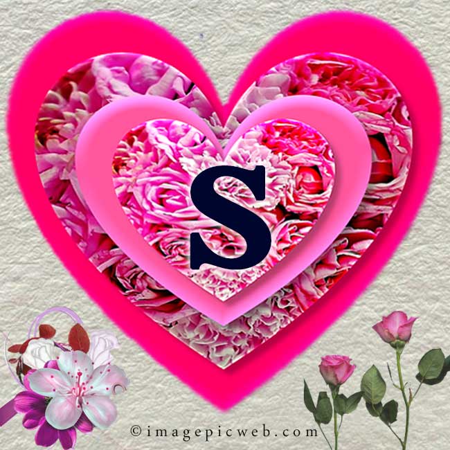 S Name Letter  Beautiful  Red Heart Wallpaper Download  MobCup